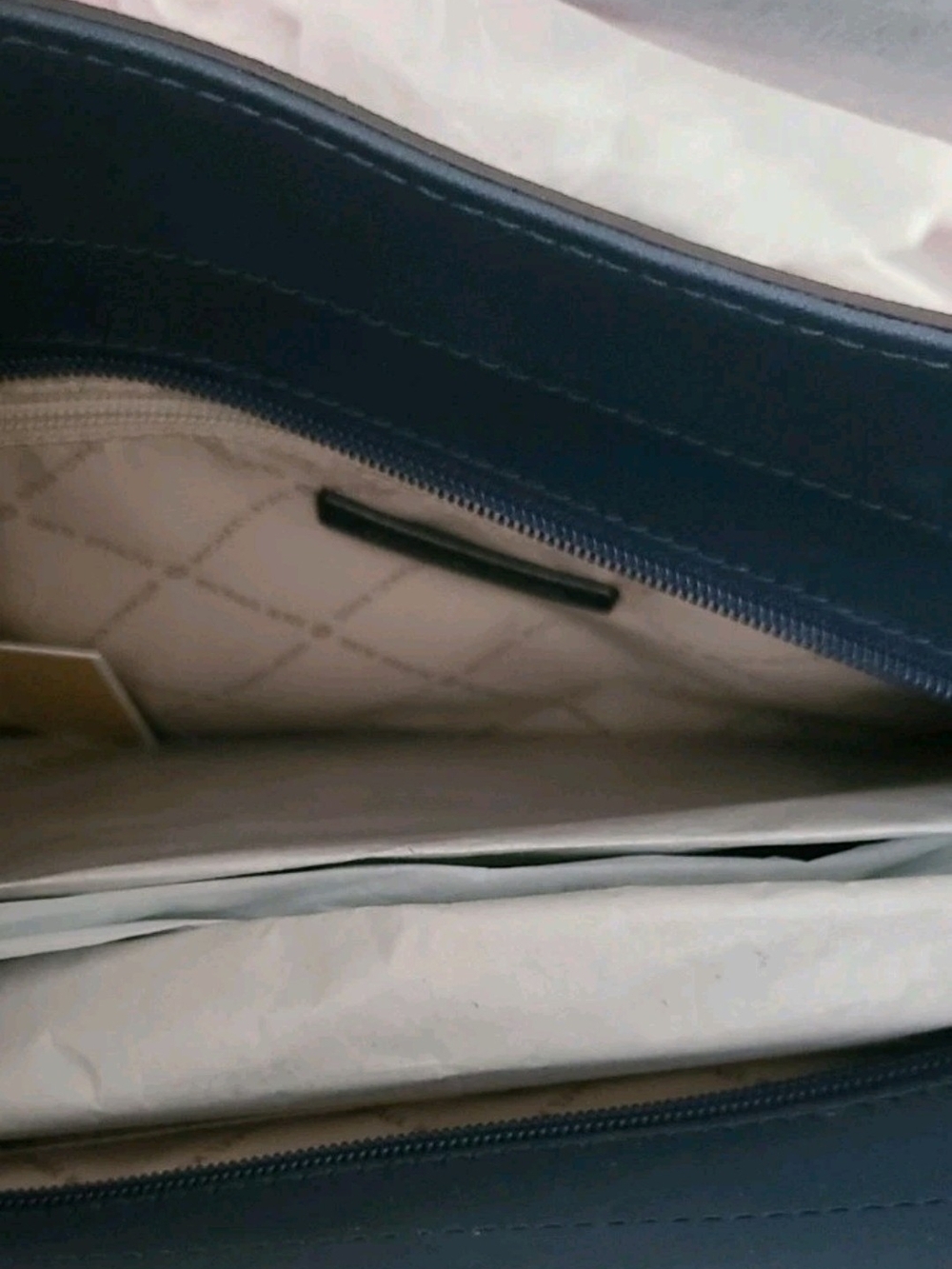 Michael Kors Navy Saffiano Leather Chain-Handle Tote **Authentic** - Picture 5 of 8